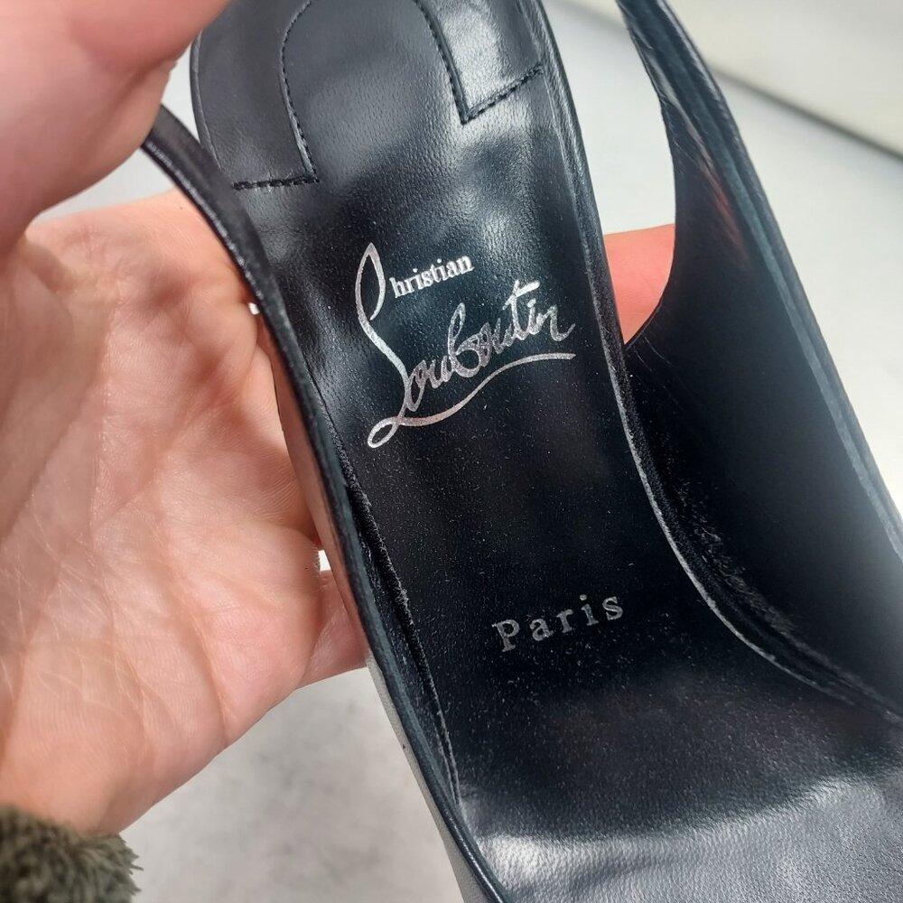 Christian Louboutin Black Strappy Condora Leather Pump - Picture 7 of 11